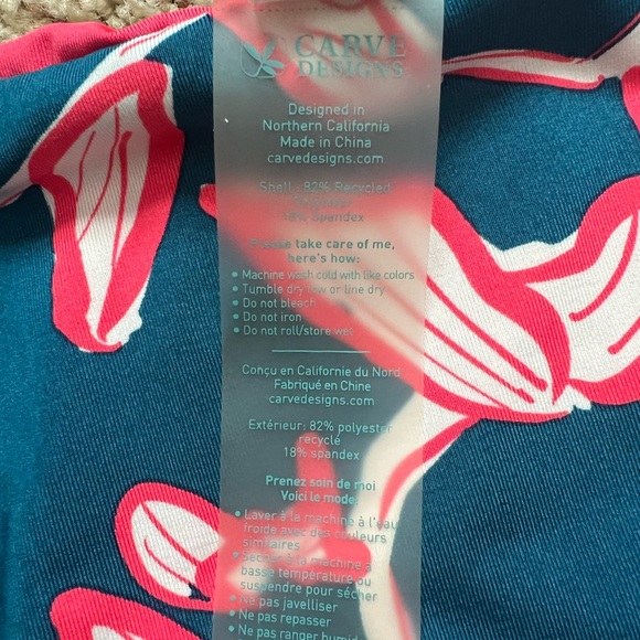 Carve Designs Teal and Pink Bikini Reversible Bottoms - Picture 5 of 6